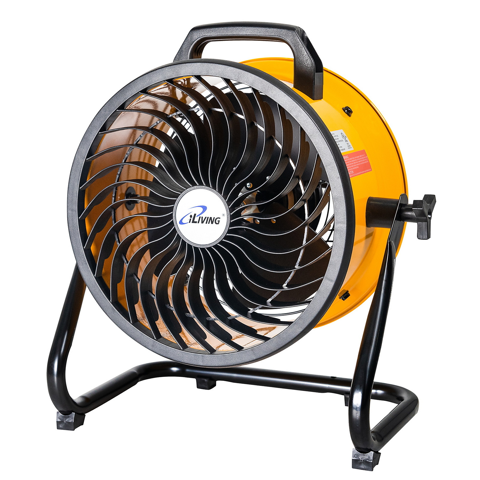 Dr. Infrared Heater iLiving Low Noise Turbo Fan — 12in., 1200 CFM, 3-Speed, Portable, Adjustable Tilt, Model# ILG8F12